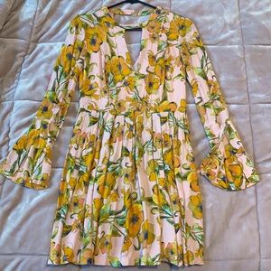 Free People floral peach dress